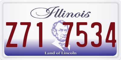 IL license plate Z717534