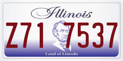 IL license plate Z717537