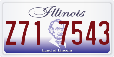 IL license plate Z717543
