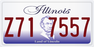 IL license plate Z717557