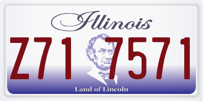IL license plate Z717571