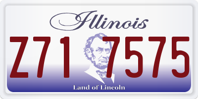 IL license plate Z717575