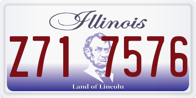IL license plate Z717576