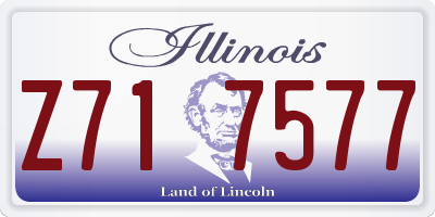 IL license plate Z717577
