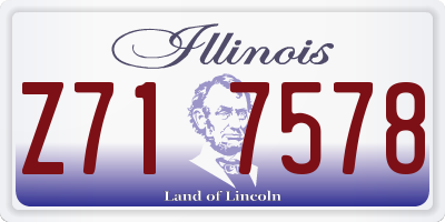 IL license plate Z717578