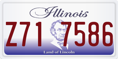 IL license plate Z717586