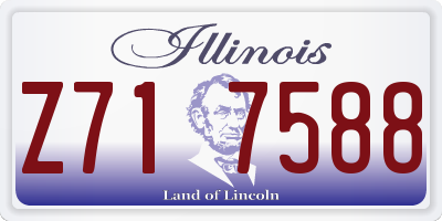 IL license plate Z717588