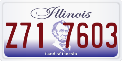 IL license plate Z717603