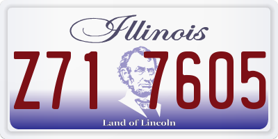 IL license plate Z717605