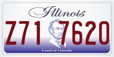 IL license plate Z717620