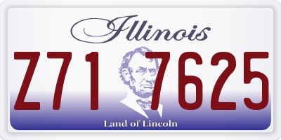 IL license plate Z717625