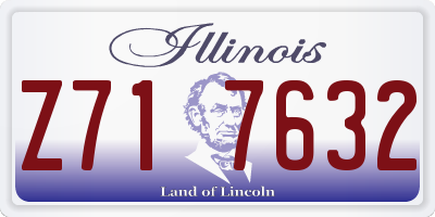 IL license plate Z717632