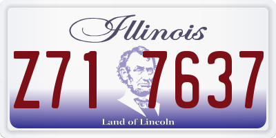 IL license plate Z717637