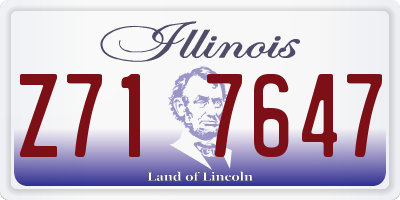 IL license plate Z717647