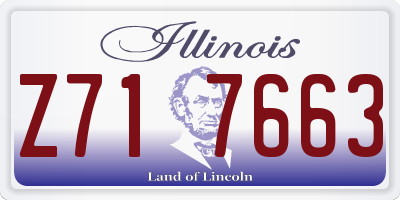 IL license plate Z717663