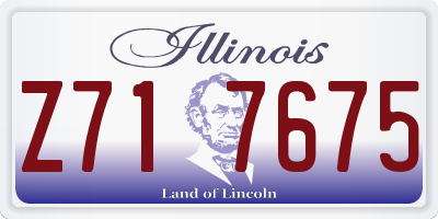 IL license plate Z717675