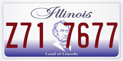 IL license plate Z717677