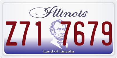 IL license plate Z717679