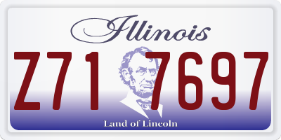 IL license plate Z717697