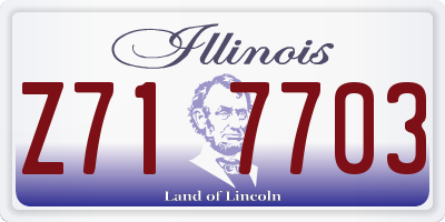 IL license plate Z717703