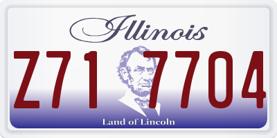 IL license plate Z717704