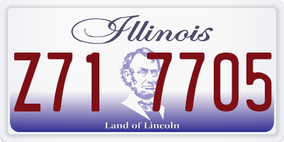 IL license plate Z717705