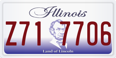 IL license plate Z717706