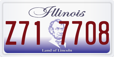 IL license plate Z717708