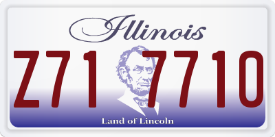 IL license plate Z717710