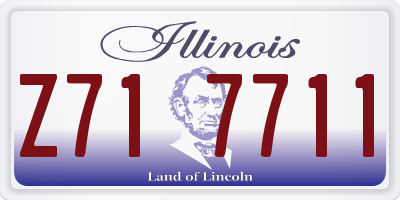 IL license plate Z717711
