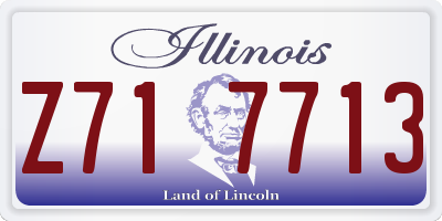 IL license plate Z717713