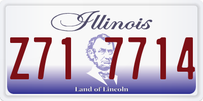 IL license plate Z717714