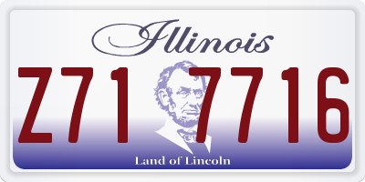 IL license plate Z717716