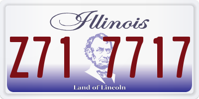 IL license plate Z717717