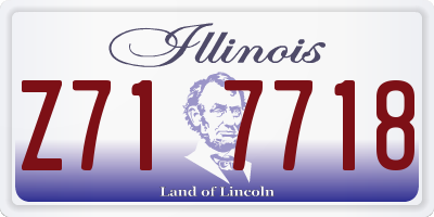 IL license plate Z717718