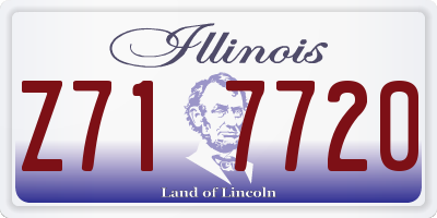 IL license plate Z717720