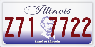 IL license plate Z717722