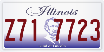 IL license plate Z717723
