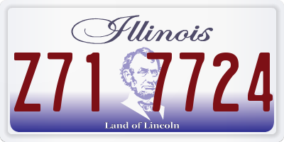 IL license plate Z717724