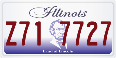IL license plate Z717727