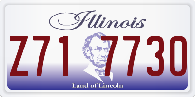 IL license plate Z717730