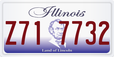 IL license plate Z717732