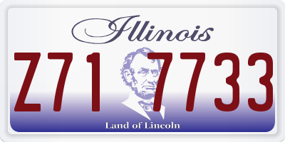 IL license plate Z717733