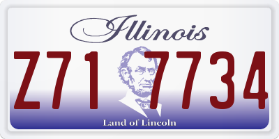 IL license plate Z717734