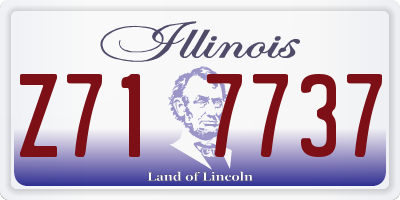 IL license plate Z717737