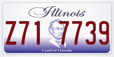 IL license plate Z717739