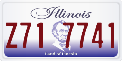IL license plate Z717741