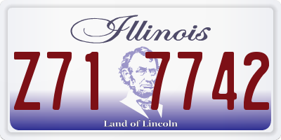 IL license plate Z717742