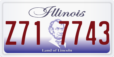 IL license plate Z717743