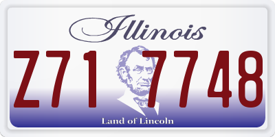 IL license plate Z717748